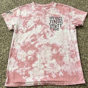 Off Road Vixens - Tie-Dye Pink Graphic Women’s T-Shirt